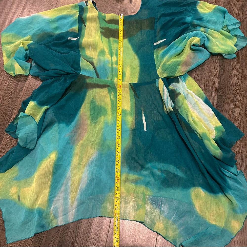 Suzy Vibrant Multicolor Sheer Kimono Top - Picture 8 of 8